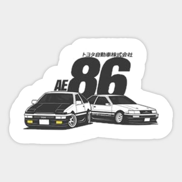 toyota trueno ae86 levin sticker Sticker by HubsTEES93